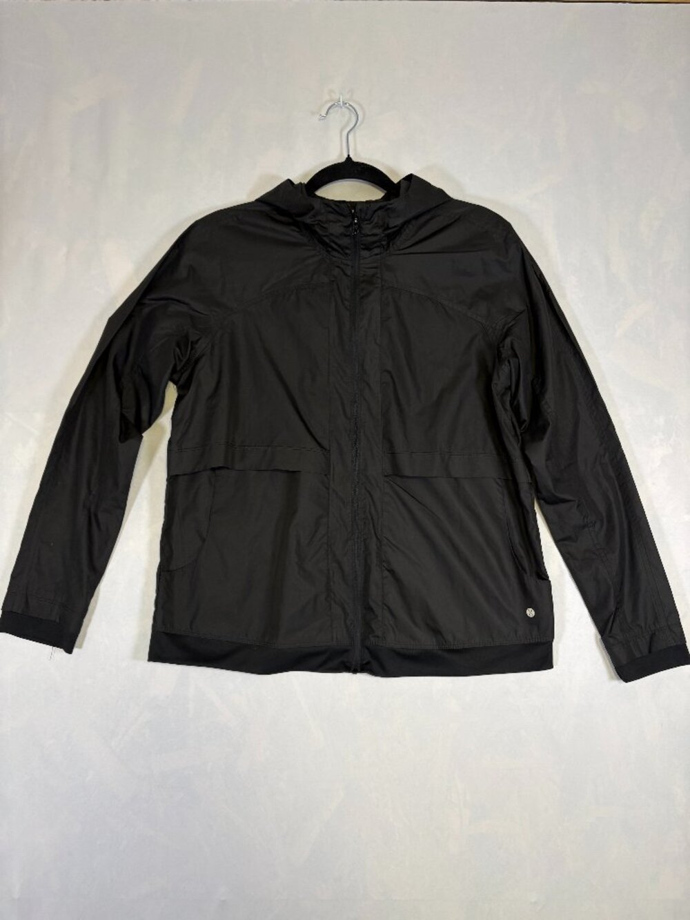 Layers Women’s Medium Black Hooded Lightweight Quick Dry Jacket